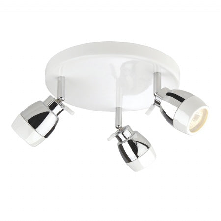 Firstlight Marine 8203WH Triple Spotlight (Chrome + White)