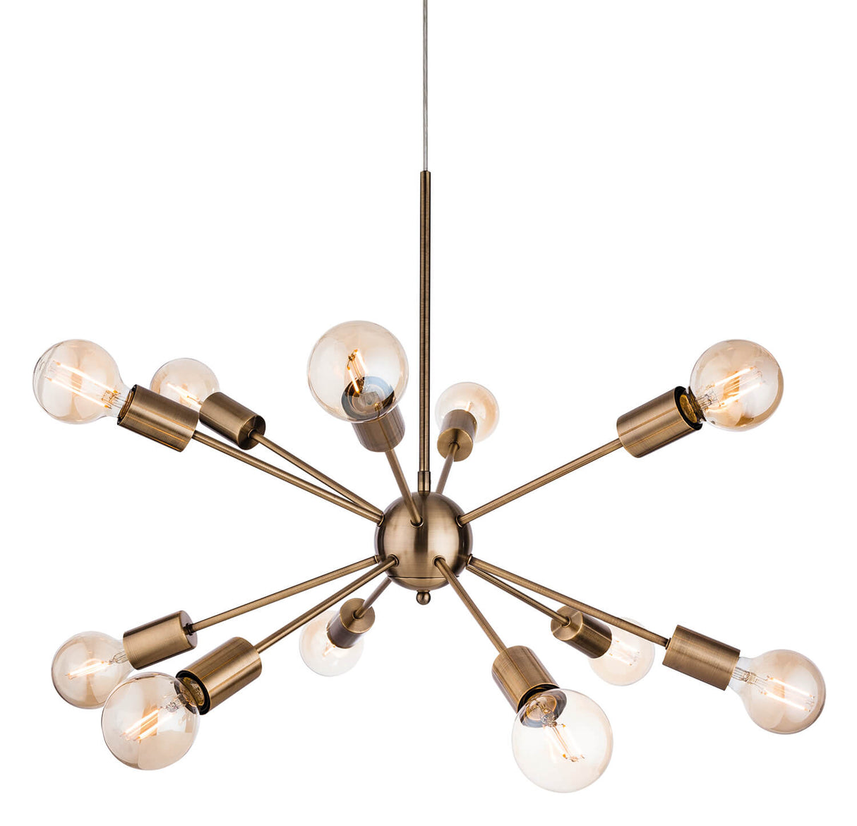 Firstlight 3711AB Alfa 12 Lamp Ceiling Light (Antique Brass)