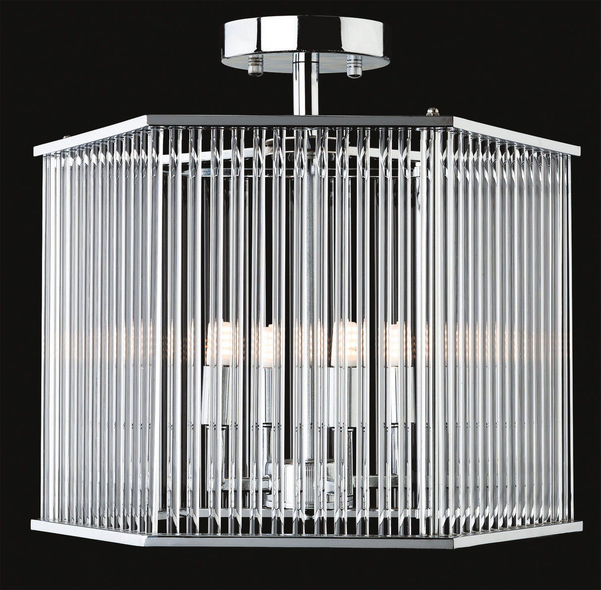 Firstlight 7628CH Rialto Semi- Flush Light (Hexagon)