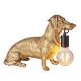 Vintage Gold Dachshund Table Light