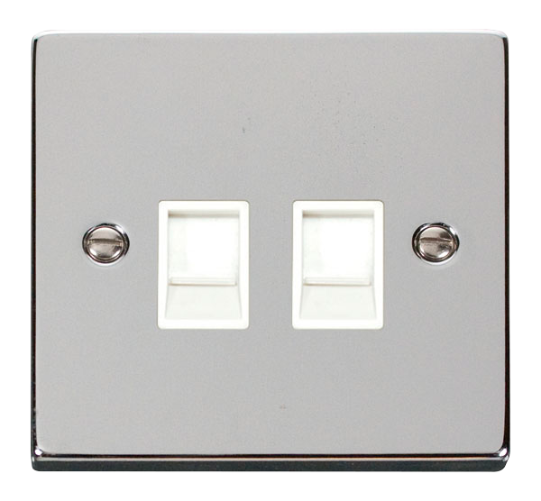 Click VPCH118WH 0 VPCH RJ45 TWIN OUTLET