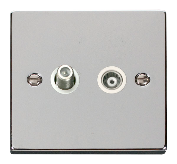 Click VPCH157WH Victorian Polished Chrome VPCHROME SATELITE SOCKET & ISOLATED CO-A