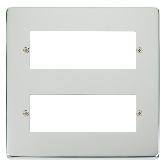 Click VPCH512 Victorian Polished Chrome 12 MINIGRID MODULE PLATE - CHROME