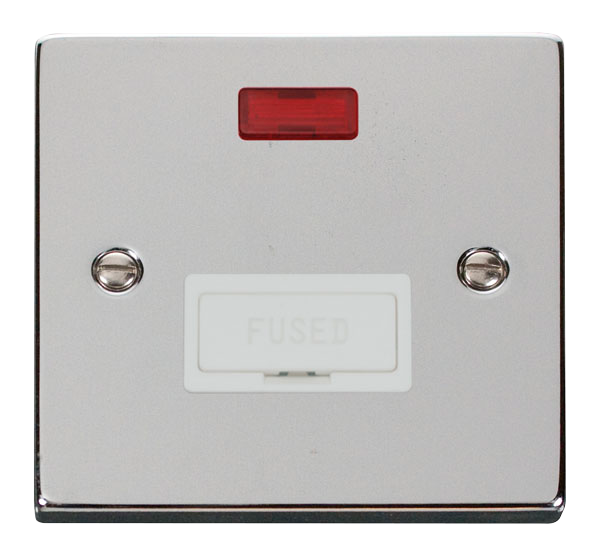 Click VPCH653WH Victorian Polished Chrome VP CHROME 13A SPUR NEON W/O FLEX OUTLET