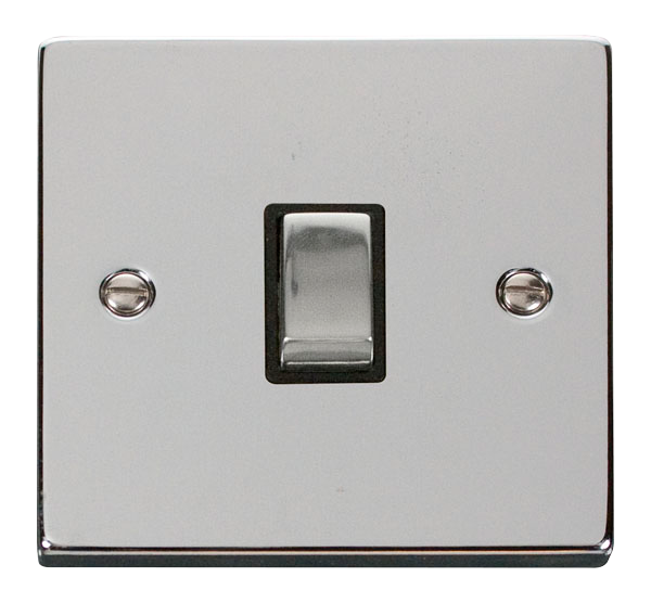 Click VPCH722BK Victorian Polished Chrome INGOT 20A 1G DP SW W/O FLEX OUTLET