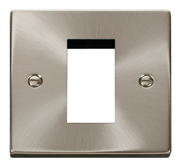 Click VPSC310 Satin Chrome 1G Single Aperture Media Plate