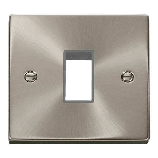 Click VPSC401GY Satin Chrome 1G Single Aperture Plate GY