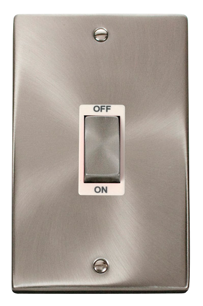Click VPSC502WH Satin Chrome 2G 45a Ingot Cooker Switch