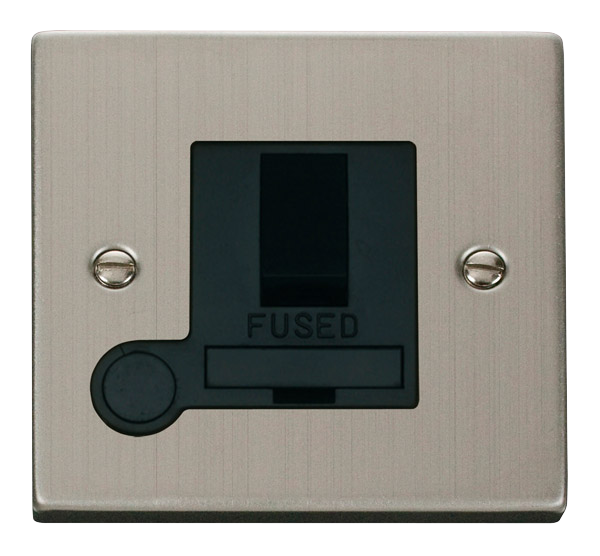 Click VPSS051BK Victorian Stainless Steel 13A SW SPUR+FLEX O L