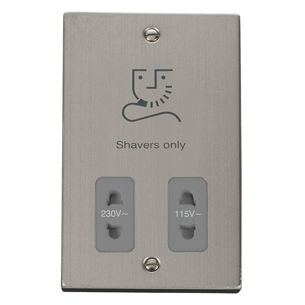Click VPSS100GY Victorian Stainless Steel VPSS DUAL VOLTAGE SHAVER - GREY