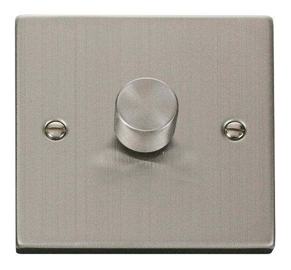 Click VPSS140 Victorian Stainless Steel 1-GANG 2-WAY 400W DIMMER SWITCH