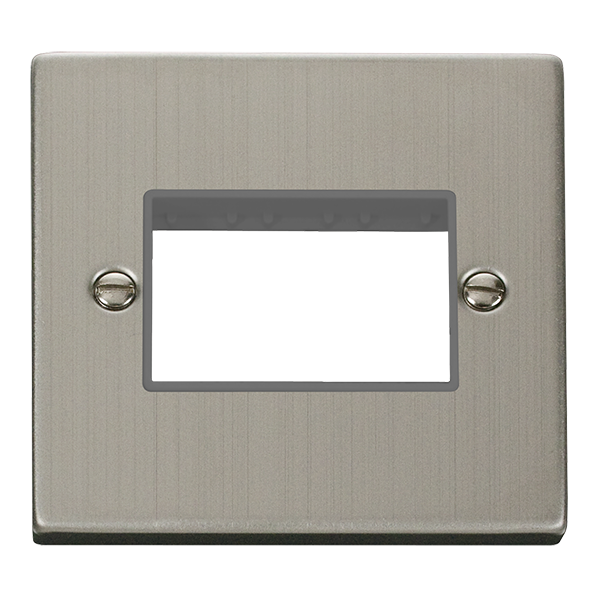 Click VPSS403GY Victorian Stainless Steel VPSS 1G PLATE TRIPLE APERT - GREY