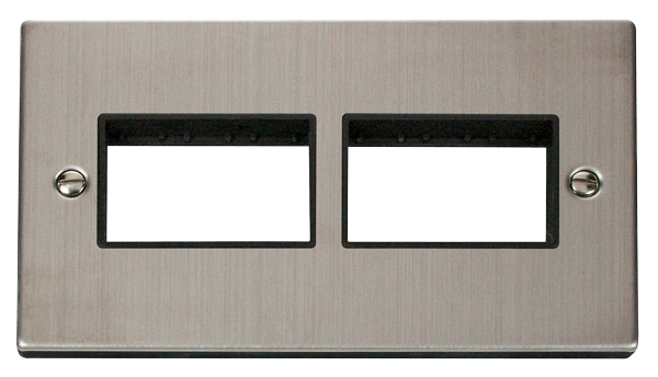 Click VPSS406BK 1-6 Gang Plates 2G PLATE(3+3)SW APER