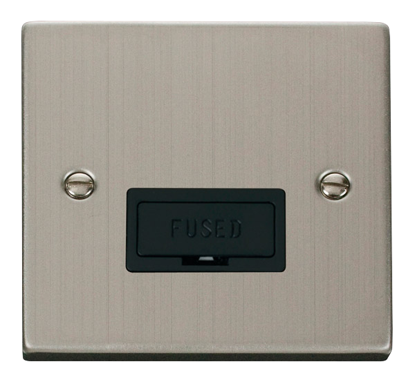 Click VPSS650BK Victorian Stainless Steel 13A SPUR W/O FLEX OUTLET
