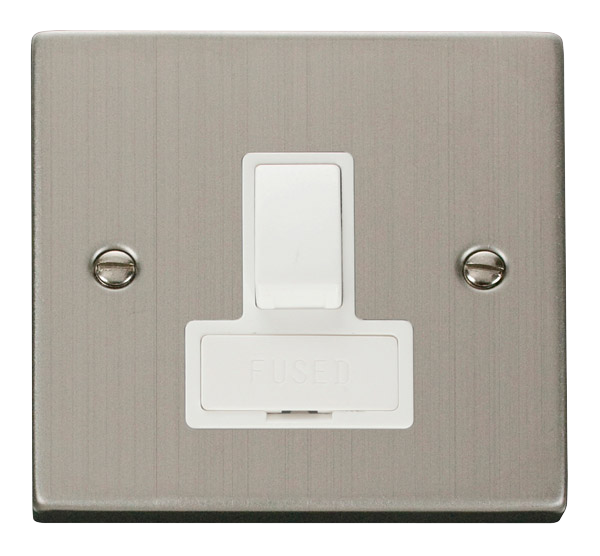 Click VPSS651WH Victorian Stainless Steel 13A SW SPUR W/O FLEX OUTLET