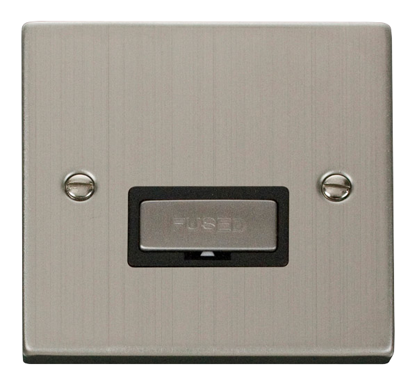 Click VPSS750BK Victorian Stainless Steel INGOT 13A SPUR W/O FLEX OUTLET