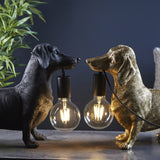 Vintage Gold Dachshund Table Light